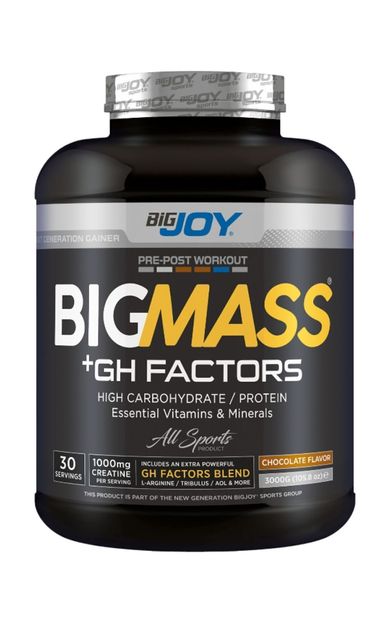 Bigjoy BIGMASS Gainer GH FACTORS Çikolata Aromalı 3000g