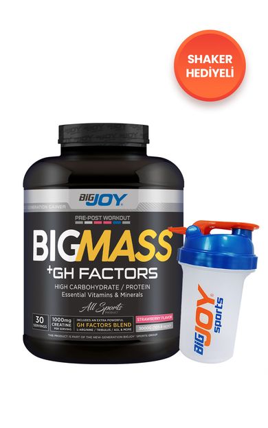 Bigjoy BIGMASS Gainer GH FACTORS Çilek Aromalı 3000g