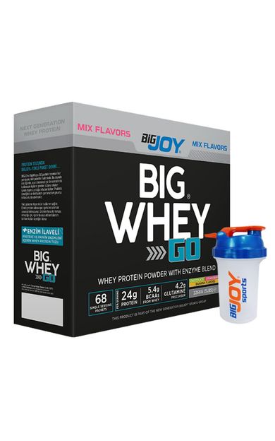 Bigjoy Whey Protein Big Whey Go Protein Tozu Tekli Sachet Mix Aroma 68 Servis Sindirim Enzimi Ilaveli