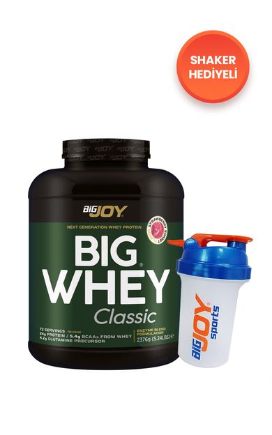 Bigjoy BIGWHEY Whey Protein Classic Çilek Aromalı 2376g 72 Servis