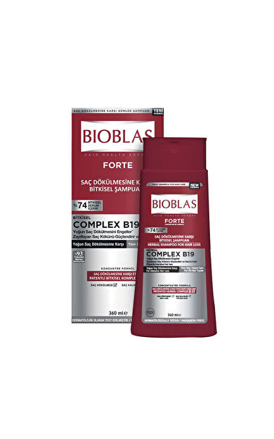 Bioblas Forte Complex B19 Yoğun Saç Dökülmelerine Karşı Bitkisel Şampuan 360 ml