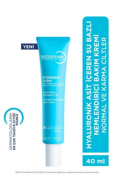 Bioderma Hydrabio Legere Su Bazlı Nemlendirici Krem 40 Ml-PUANLI- SKT:12/2028