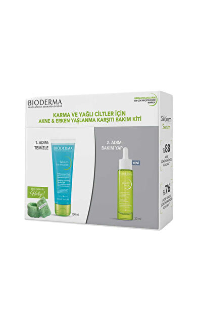 Bioderma Karma ve Yağlı Ciltlere Özel Erken Yaşlanma Karşıtı Bakım Kiti