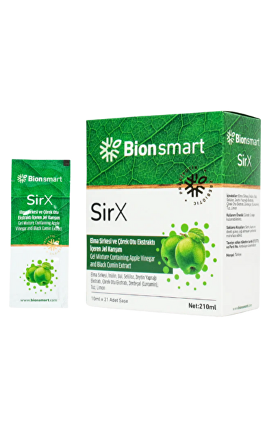 BİONSMART SirX Prebiyotik Jel Elma Sirkesi 210ml