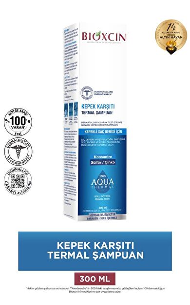 Bioxcin Aqua-Thermal Kepek Karşiti Şampuan 300 Ml-SKT:12M