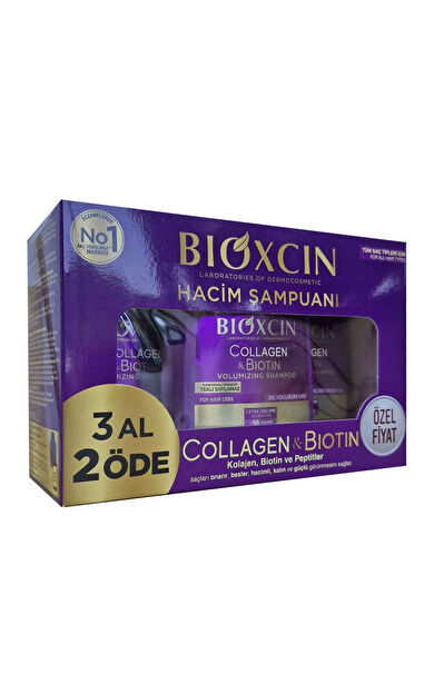 Bioxcin Collagen Biotin Saç Dökülmesine Karşı Şampuan 300 ml- 3 al 2 öde