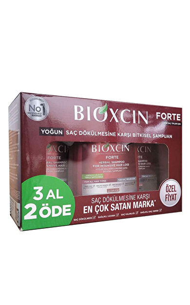 Bioxcin Forte Saç Dökülmesine Karşı Bakım Şampuanı 300 ml - 3 AL 2 ÖDE