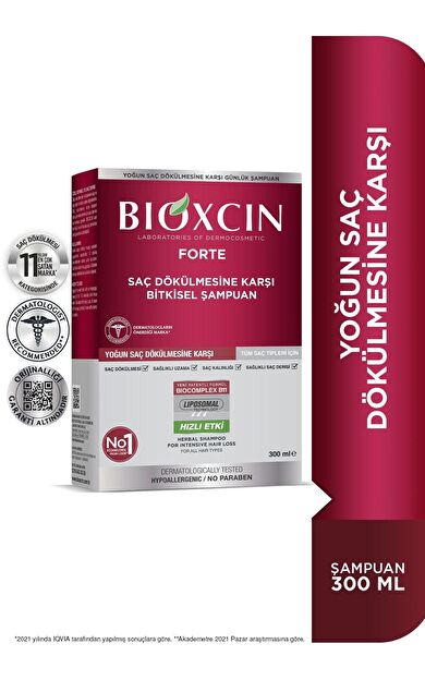 Bioxcin Forte Şampuan 300 Ml - Yoğun Dökülme Karşıtı Şampuan