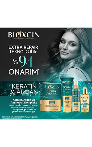 Bioxcin Keratin & Argan Onarıcı Saç Bakım Yağı 150 Ml - Yıpranmış Ve Hasar Görmüş Saçlar