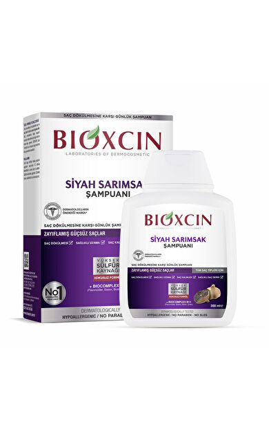 Bioxcin Saç Dökülmesine Karşı Siyah Sarımsak Şampuanı 300 ml