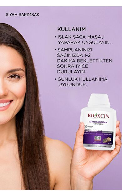 Bioxcin Siyah Sarımsak Şampuan 3x300 Ml - Saç Dökülmesi Şampuanı