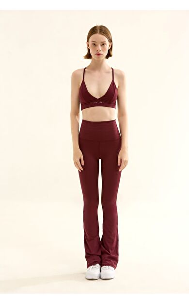 BIRDIEJAY BIRDIESMOOTH - TRIANGLE BRA BORDO SPORCU VE YOGA SÜTYENİ