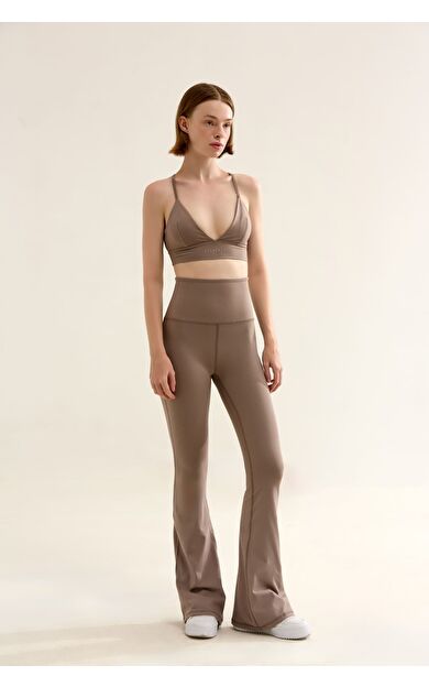 BIRDIEJAY BIRDIESMOOTH - YOGA PANTS FOR LIFE KUM RENGİ İSPANYOL PAÇA YOGA VE SPOR TAYTI