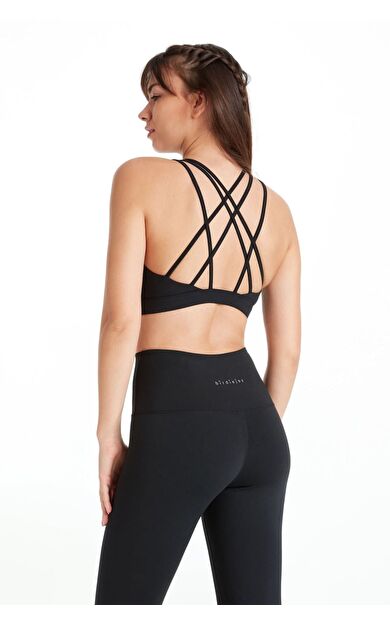 BIRDIEJAY INTERTWINE BRA SİYAH SPORCU VE YOGA SÜTYENİ