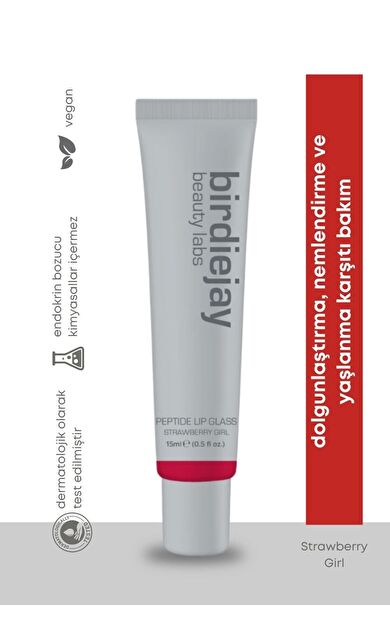 BIRDIEJAY PEPTIDE LIP GLASS - STRAWBERRY GIRL