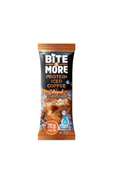 BİTE&amp;MORE Proteinli Soğuk Kahve Caramel Macchiato 33g