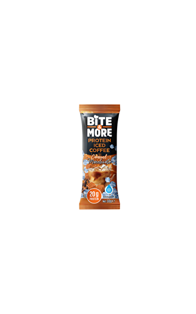 BİTE&amp;MORE Proteinli Soğuk Kahve Caramel Macchiato 33g