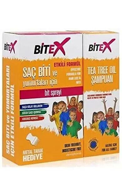 Bitex Bit Şampuanı 150 Ml Bit Spreyi 100 Ml Metal Tarak