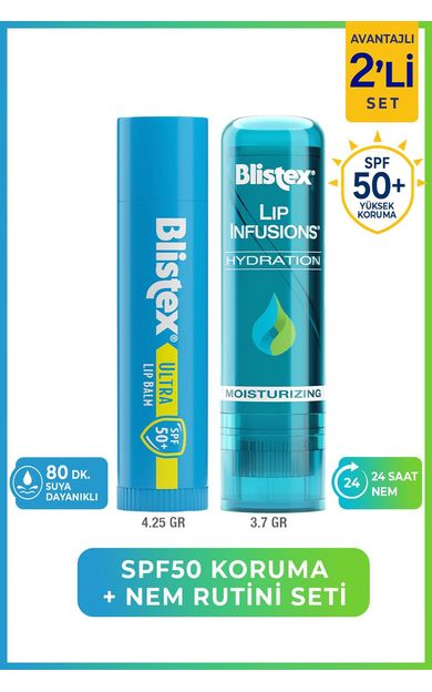 Blistex SPF50 Koruma + Nem Rutini Seti