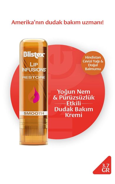 Lip Infusion Restore - Yumuşak ve Pürüzsüz Dudaklar İçin Yenileyici Dudak Bakım Kremi- 3.7gr