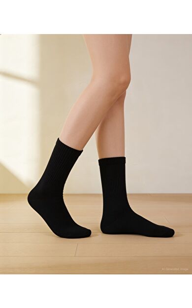Unisex Fitilli Tenis Çorabı Siyah