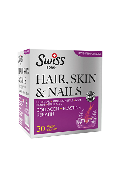 SWİSS BORK Hair Skin Nails 30 Kapsül
