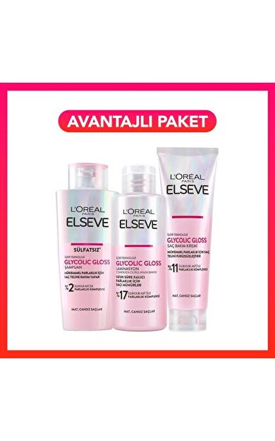 Elseve Glycolic Gloss Serisi Avantajlı Paket