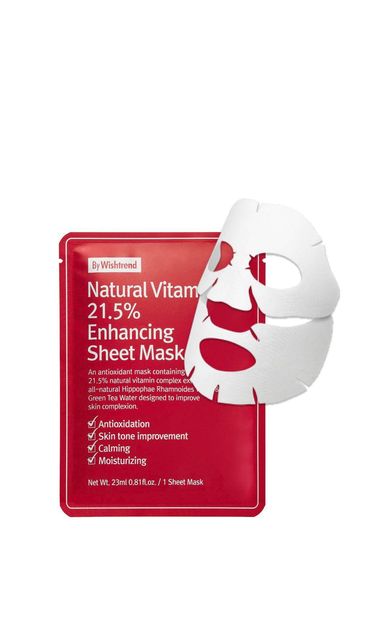By Wishtrend Natural Vitamin C21,5% Enhancing Sheet Mask Besleyici Vitamin Maskesi 23gr