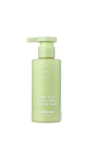 By Wishtrend Green Tea &amp; Enzyme Milky Foaming Wash Yeşil Çaylı Tahıl Sütlü Nemlendirici Nazik Köpük Yüz Temizleyici 140 ml