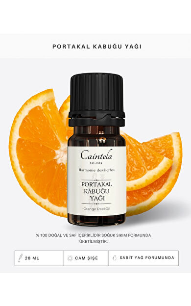 caintela Portakal Kabuğu Yağı 20 ml - Cildinizi Dengelemeye ve Nemlendirmeye Yardımcı %100 Doğal ve Saf