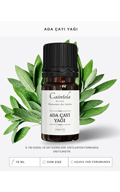caintela Ada Çayı Yağı 10 ml - Yatıştırıcı ve Rahatlatıcı Etki %100 Doğal ve Saf
