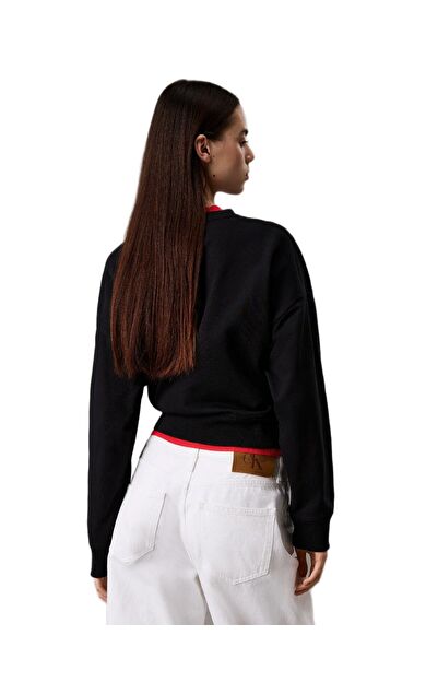 Calvin Klein LV047B234 Ls Monologo Rlxd Cn Kadın Sweatshirt