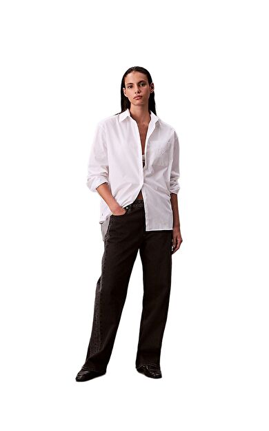 Calvin Klein LV047C143G Poplin Relaxed Kadın Gömlek