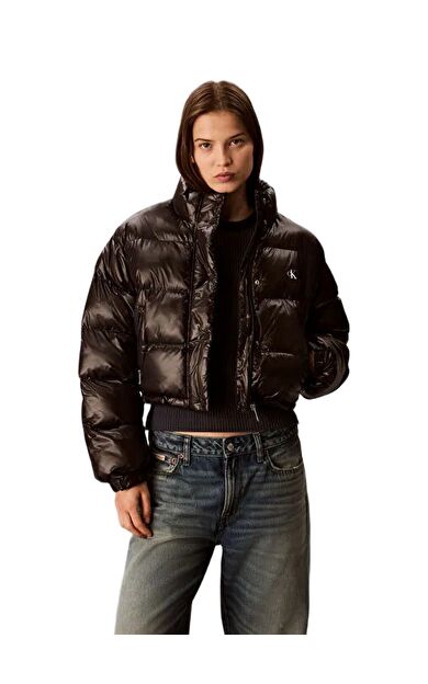 Calvin Klein LV047D504 Shine Crop Puffer Kadın Mont