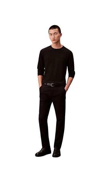 Calvin Klein LV04LD227G Ls Supima Interlock Solide Erkek Tişört