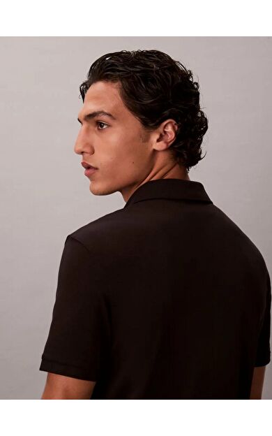 Calvin Klein LV04LE255GUB1 Ss Slim Supima Zip Erkek Polo Tişört