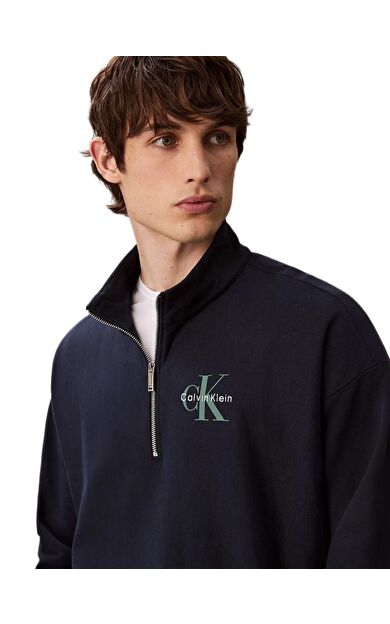 Calvin Klein LV04RD236 Ls Premium Terry Micro Monologo Erkek Sweatshirt