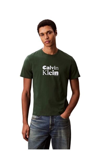 Calvin Klein LV04RD820 Ss 30S Eu Calvin Klein Bold Grap Erkek Tişört