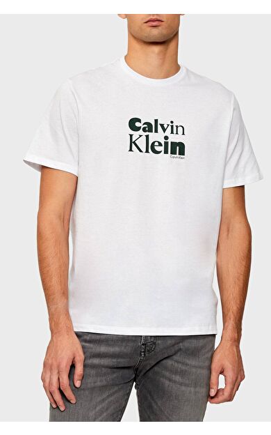 Calvin Klein LV04RD820 Ss 30S Eu Calvin Klein Bold Grap Erkek Tişört
