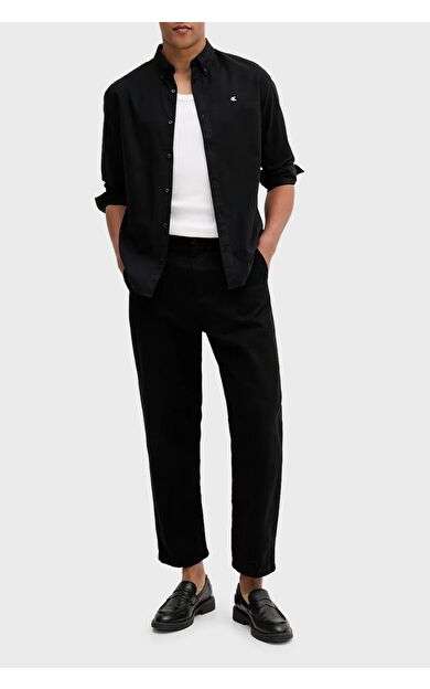 Calvin Klein LV140EM125 Ls Solid Oxford Classic Erkek Gömlek