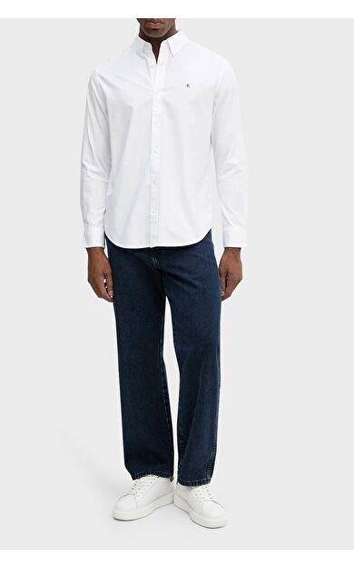 Calvin Klein LV140EM125 Ls Solid Oxford Classic Erkek Gömlek