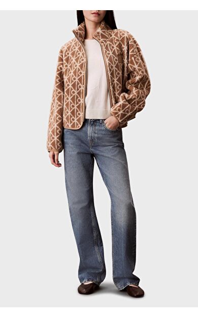 Calvin Klein LV144E226G Ls Aop Sherpa Kadın Ceket