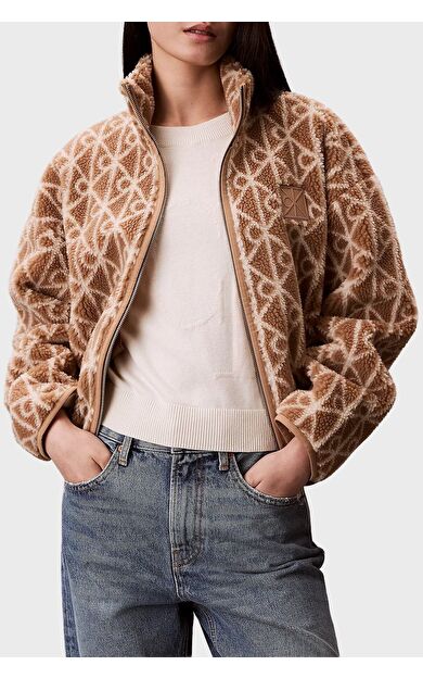Calvin Klein LV144E226G Ls Aop Sherpa Kadın Ceket