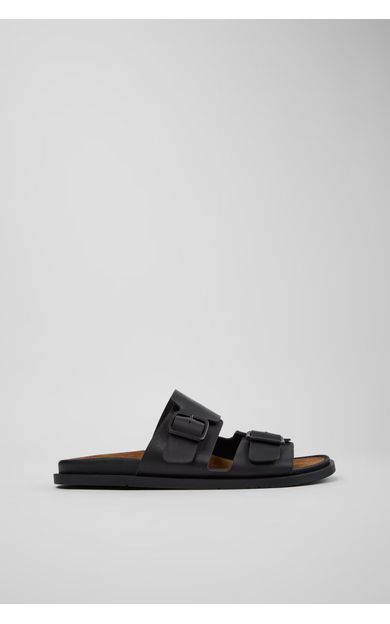 CAMPER Lluc Sandal erkek siyah deri sandalet K101091-001