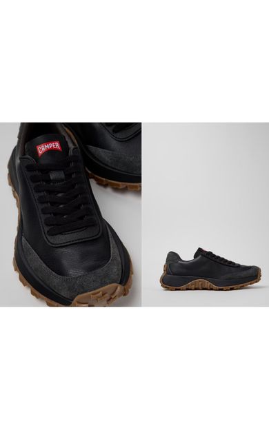 Camper Drift Trail kadın siyah/gri deri ve nubuk sneaker K201586-024