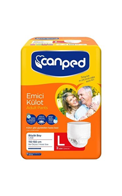 Canped Emici Külot Large Hasta Bezi 8'li