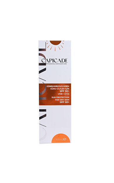Capicade SPF50+ Kuru Ciltler İçin Güneş Koruyucu Krem 100 ml