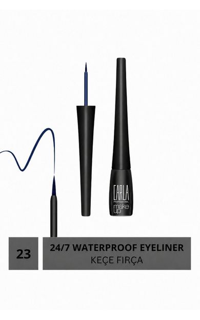 Carla Professional Make Up Suya Dayanıklı Eyeliner - 24/7 Waterproof Eyeliner - No: 23 Lacivert
