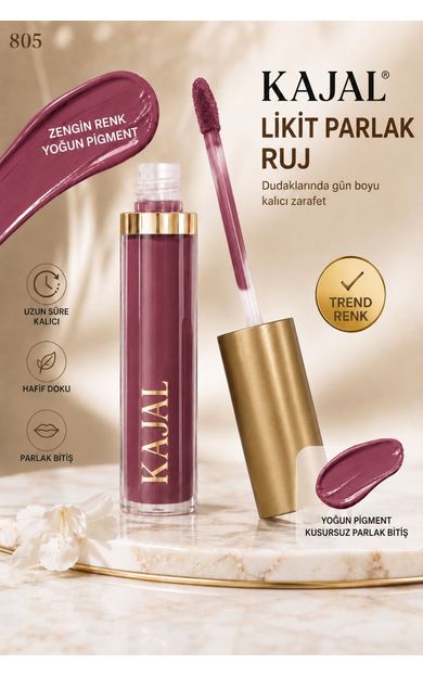 Carla Professional Make Up Likit Dudak Parlatıcısı Ruj &amp; Liquid Lipstick NO:805 Işıltılı Mor