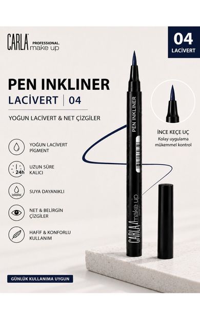 Carla Professional Make Up Likit Pen Ink Eyeliner No:04 Lacivert